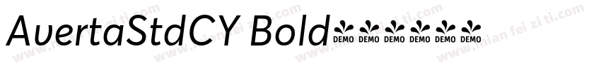 AvertaStdCY Bold字体转换